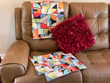 Load image into Gallery viewer, 3 PC. Headrest and Armrest Cover set. Multi color