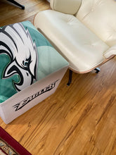 Cargar imagen en el visor de la galería, Cube Football Ottoman " Eagles" 17x17x17