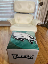 Cargar imagen en el visor de la galería, Cube Football Ottoman " Eagles" 17x17x17