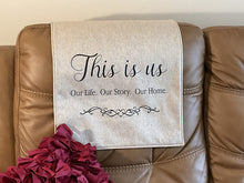 Cargar imagen en el visor de la galería, Headrest Cover for Furniture, with Imprint, "Family" - Inspirational Words