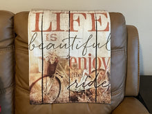 Load image into Gallery viewer, Headrest Cover for Furniture with a Beautiful Bike Theme - Furniture Protector