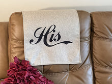 Load image into Gallery viewer, Headrest Cover for Furniture With the Words,"Hers" - Slipcover Furniture Protector