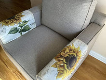 Load image into Gallery viewer, Headrest Cover for furniture "Sunflower" slipcover