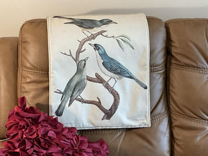 Headrest Covers for Furniture with "Birds" Theme on Slipcover