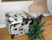 Load image into Gallery viewer, Ottoman Cube Cow print design 17x17x17
