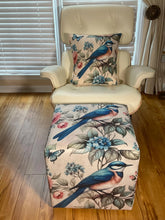 Load image into Gallery viewer, Ottoman Cube with Bird design 17x17x17

