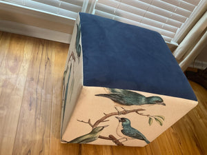 Ottoman with Three Bird design 17x17x17