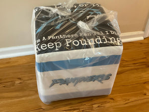 Cube Football Ottoman " Panthers" 17x17x17