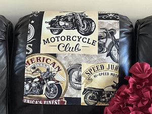 Headrest Covers for Furniture with "Biker" Theme Slipcover