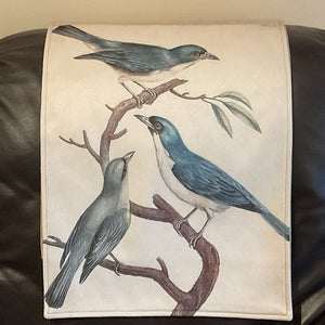 Headrest Covers for Furniture with "Birds" Theme on Slipcover