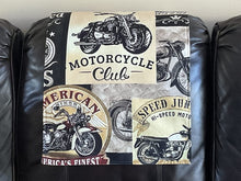 Cargar imagen en el visor de la galería, Headrest Covers for Furniture with &quot;Biker&quot; Theme Slipcover
