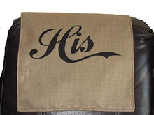 Load image into Gallery viewer, Headrest Cover for Furniture, with &quot;His&quot; Digitally Imprinted on This Reversible Slipcover
